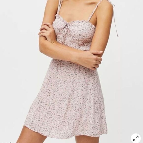 Revolve Urban Outfitters Dress Forum Sweetheart Tie-Shoulder Mini Dress - Picture 3 of 11